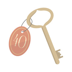 Hotel or home key icon. Вoor keys for house, apartment or room access vector icon
