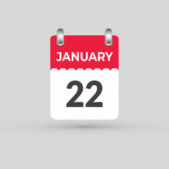 January 22 calendar Date Month icon
