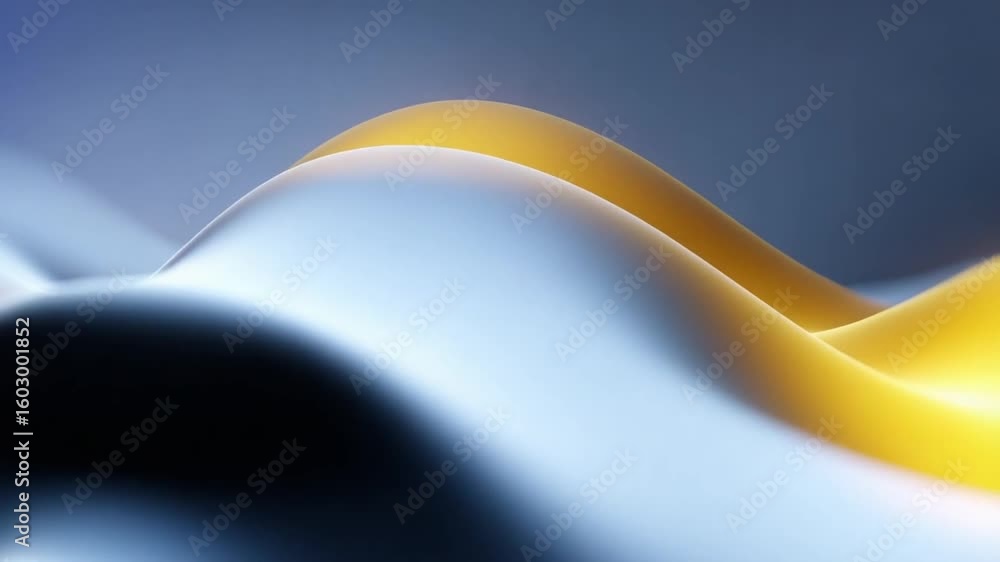 Poster abstract waves of form and color: a mesmerizing abstract composition of flowing forms and gradients 