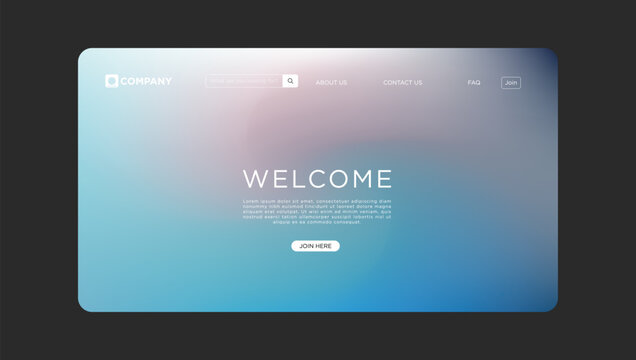 Modern website landing page with clean design and welcome message, perfect for business.