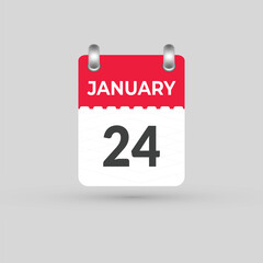 January 24 calendar Date Month icon
