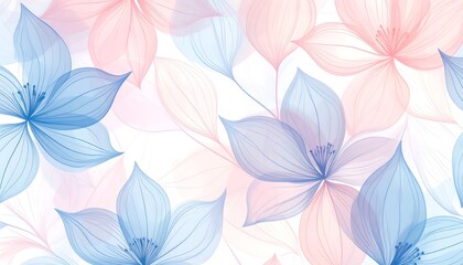 Delicate floral pattern in pastel colors