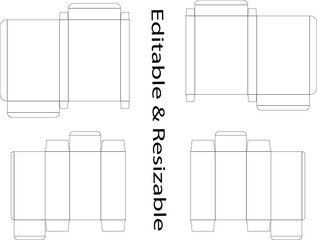 Box templates for crafting and packaging design