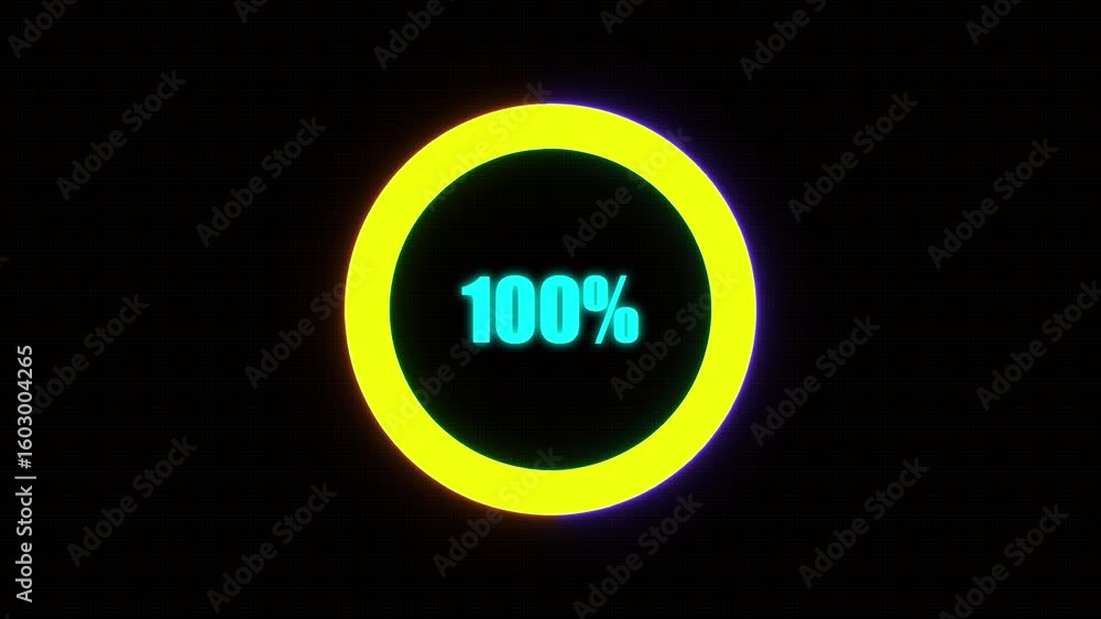 Poster 100% bar chart animation percentage diagrams modern animation design percentage circle 4k animation.