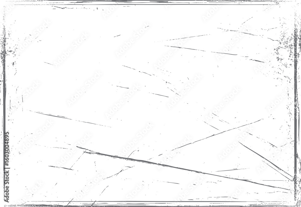 Poster grunge scratch frame texture with minimal distress. abstract linear background overlay design. ideal