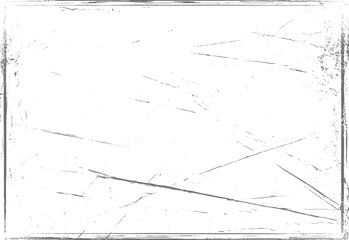 Grunge scratch frame texture with minimal distress. Abstract linear background overlay design. Ideal for posters, prints, and layout visuals.