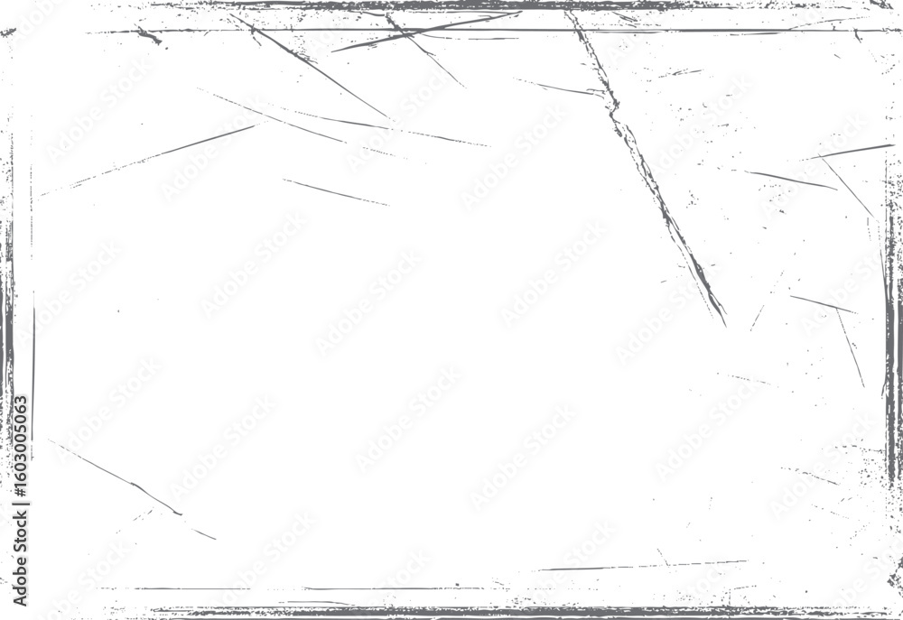Poster rough scratch frame with abstract grunge border texture. distressed background design overlay. great