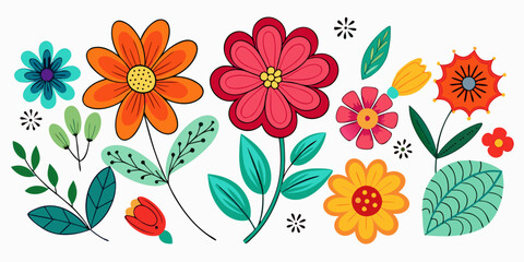 Elegant seamless floral pattern illustration with pink flower blossoms and green leaf design, perfect for summer nature decoration