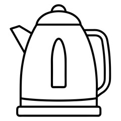 Modern Kettle Outline Vector