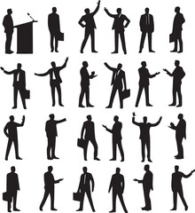 Leadership and Executive Roles Silhouettes