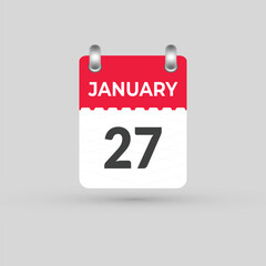 January 27 calendar Date Month icon