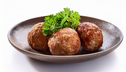 konigsberger klopse meatball on white background