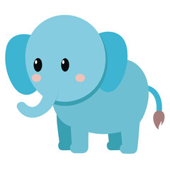 Fototapeta premium elephant, animal, cartoon, vector, illustration, mammal, safari, fun, baby, art, wild, zoo, pink, cute, 