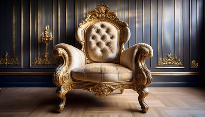 elegant vintage armchair this opulent antique armchair featuring a delicate carved wooden frame and plush cushioned upholstery exudes sophistication and timeless elegance