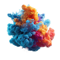 Abstract cloud of swirling, vibrant colors