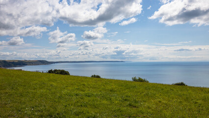 summertime at Whitsand bay from Looe Cornwall at Low water.
