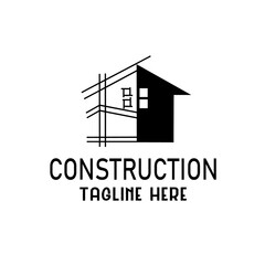 House building illustration symbol logo design