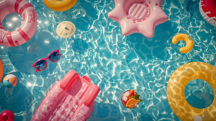 summer theme pool background