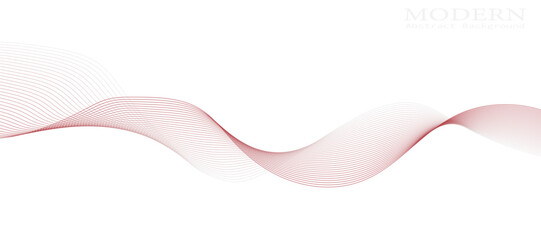 Vector abstract red background with dynamic red waves, lines and particles. vector illustration,banner.