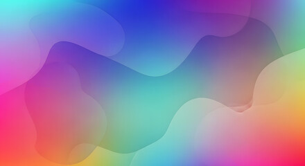 Colorful gradient abstract background with soft shapes, modern design