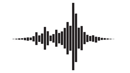 Sound wave design element, isolated on a white background, vector illustration