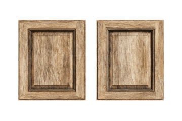 Two Square Wooden Panels