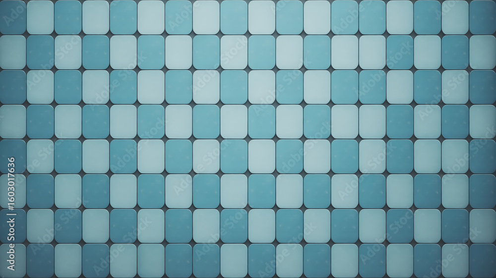 Poster a seamless pattern of light blue rectangular tiles arranged in a grid formation.