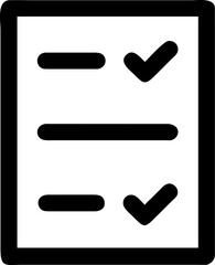 checklist pictogram vector icon on white or transparent background. supermarket icons. Editable and Printable sticker.