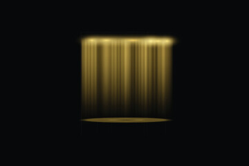 Vector spotlight. Yellow color light