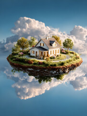 Real estate, property, selling and buying premises for business. Real estate concept. Neural network AI generated art