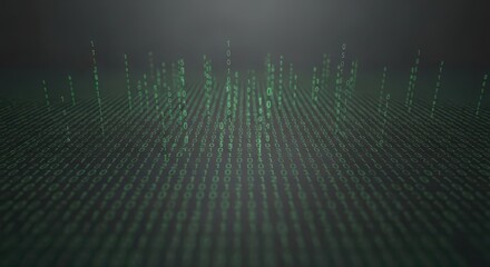 Futuristic Tech Background with Digital Elements and Glowing Lines