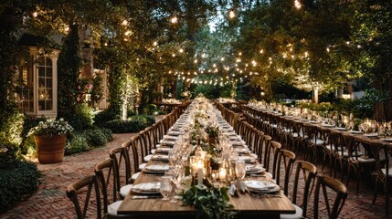 Obraz premium Elegant outdoor garden party