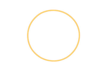 Bright golden ring glowing on a transparent background, perfect for highlighting elements in graphic designs