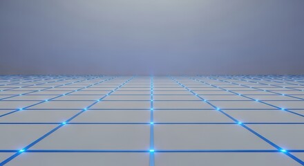 Futuristic Tech Background with Digital Elements and Glowing Lines