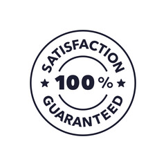 Fototapeta premium Satisfaction Guaranteed 100 Percent Badge Circle Minimal Trust Approval Design