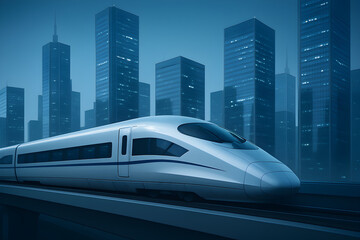 Naklejka premium Skyline Hyperloop 2