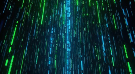 Futuristic Tech Background with Digital Elements and Glowing Lines