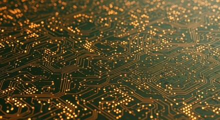 Futuristic Tech Background with Digital Elements and Glowing Lines