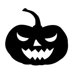 Pumpkin face silhouette