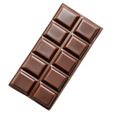 Obraz premium Delicious chocolate bar closeup isolated against a clean background for design and marketing