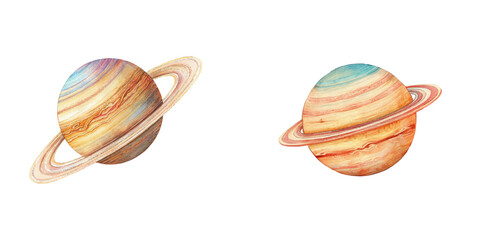 saturnus watercolor vector illustration
