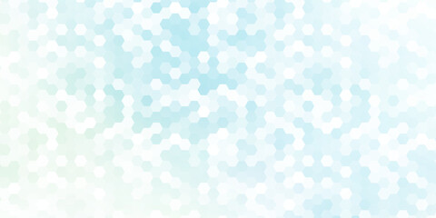 Abstract blue and white hexagon background. Futuristic digital hi-technology banner. Healthcare background. Vector