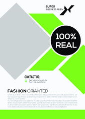 Stylish and Modern Business Flyer Design Featuring Geometric Shapes and Bright Colors