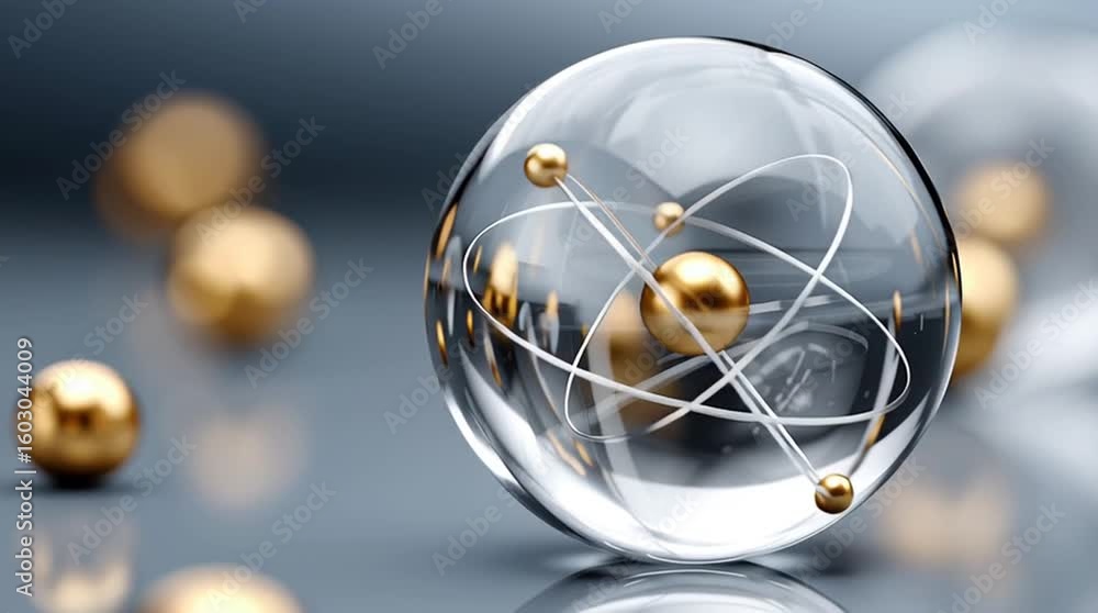 Poster discover the fascinating world of atomic structure with detailed visual representations and elegant 
