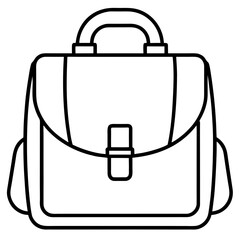 Backpack Icon Flat Style – Education Vector