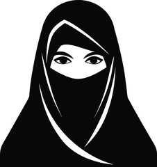 Woman in Niqab Silhouette