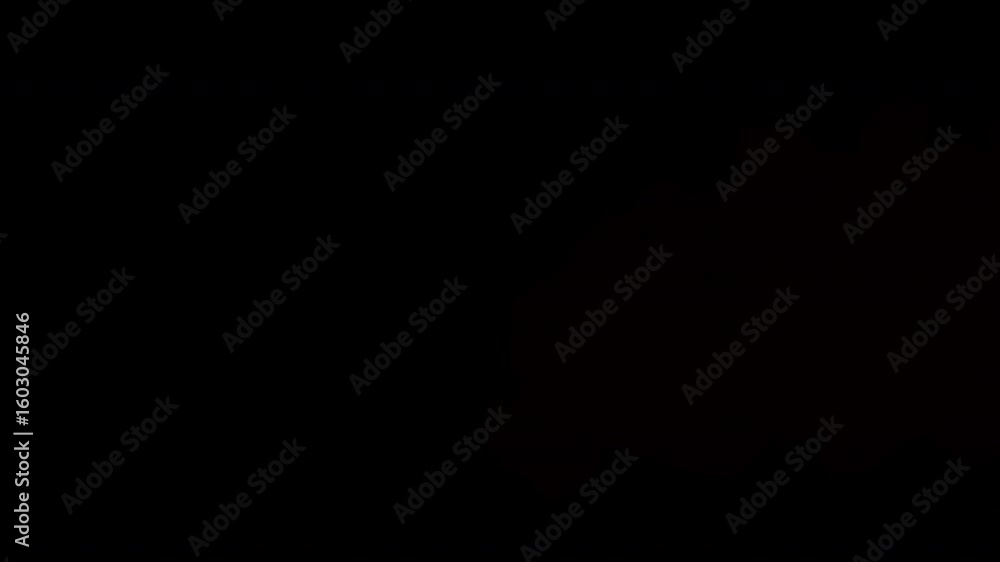 Poster red we'll be right back text with disappearing smoke effect from left to right on transparent backgr