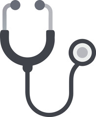 Black Outline Stethoscope Icon Medical Tool Illustration for Healthcare Professionals