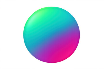 Gradient sphere merging vibrant colors, forming seamless abstract design against transparent backdrop
