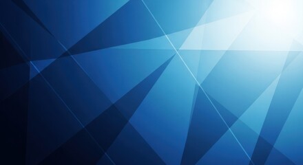 Obraz premium Abstract Geometric Blue Light Background Digital Art